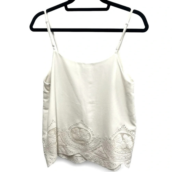 Sugarlips boho style eyelet lace spaghetti strap adjustable tank size medium - Picture 2 of 8